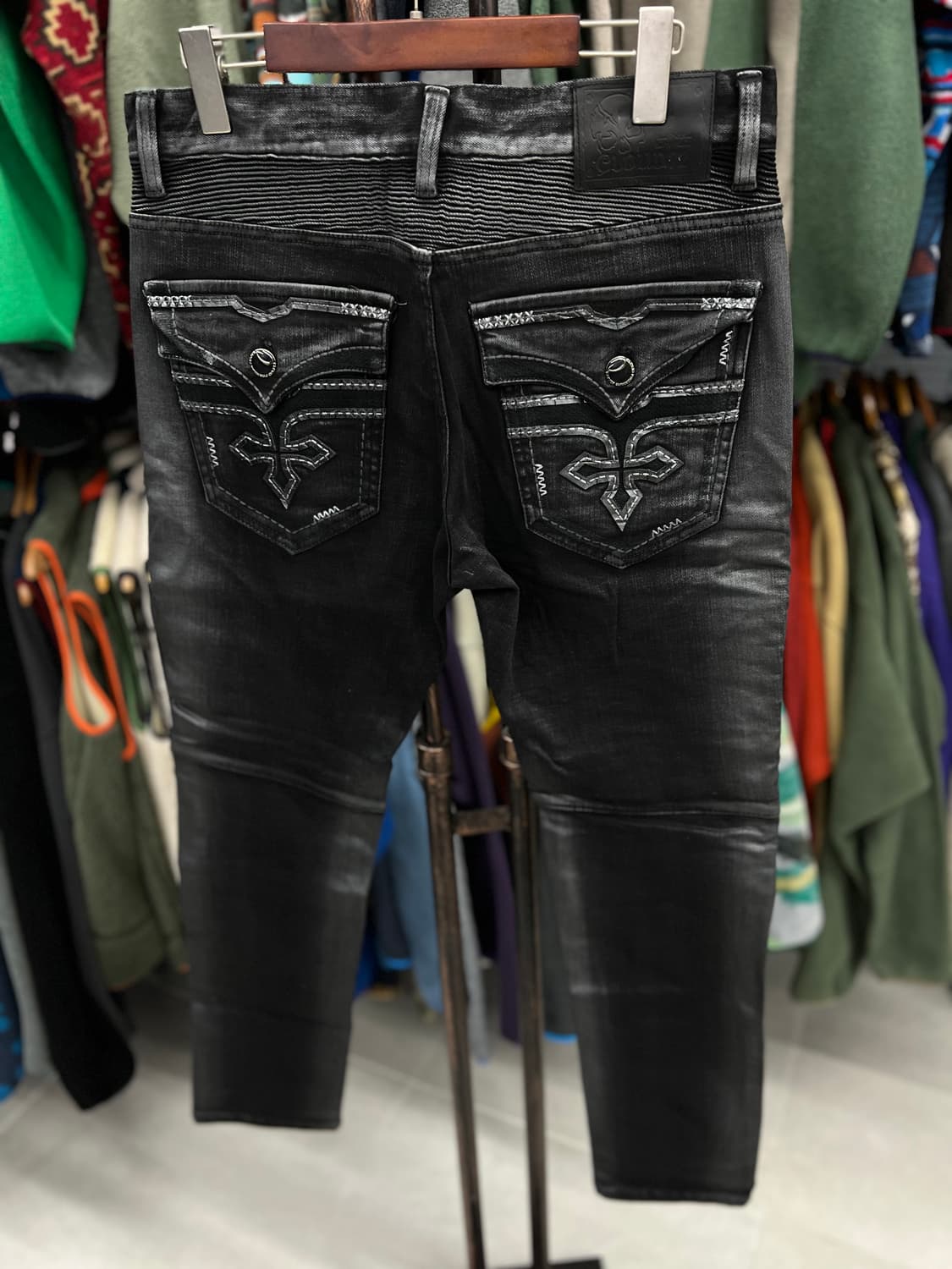 지퍼포인트 워싱 바이커진  상품이미지3