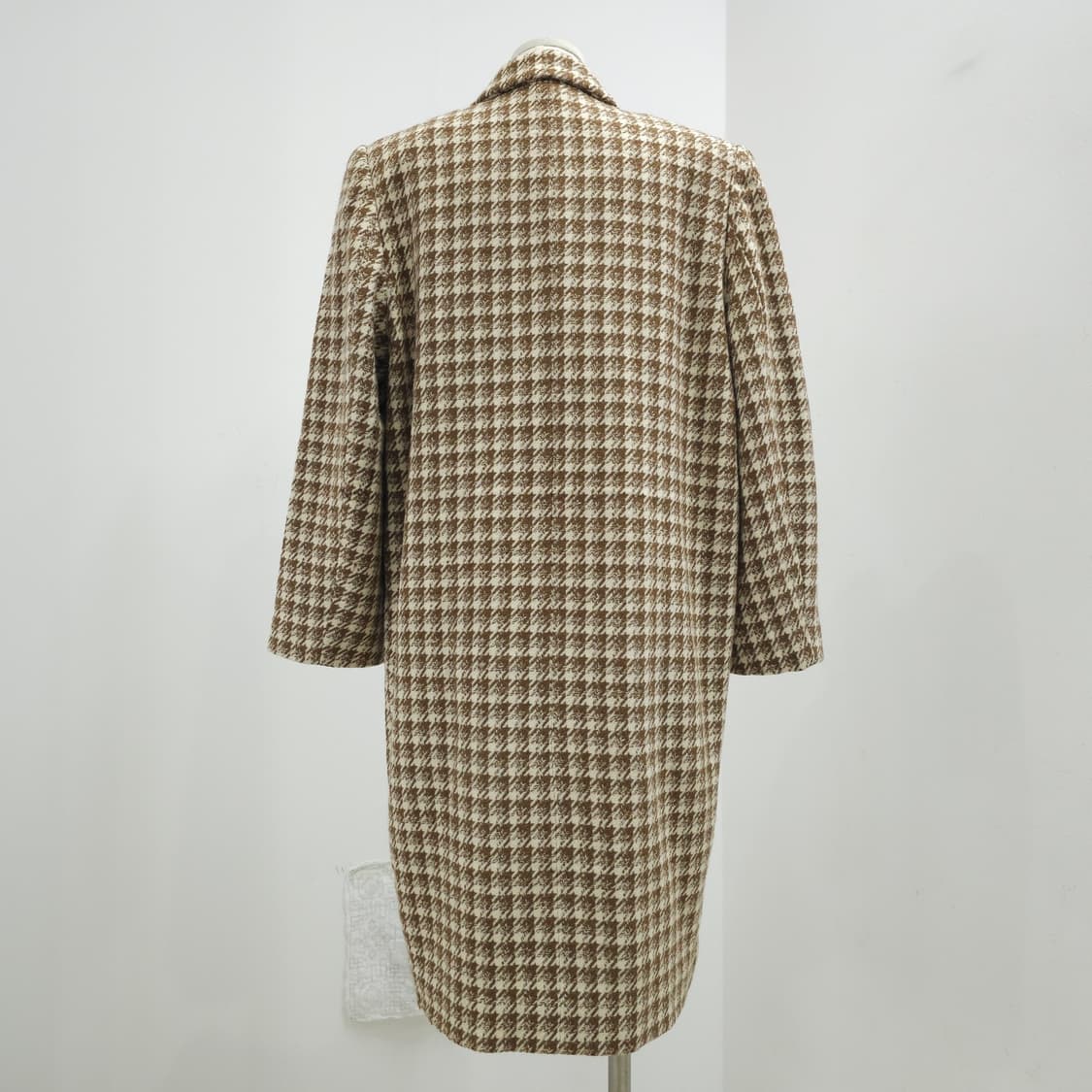 울 하운드투스 체크 더블버튼 클래식 롱코트 상품이미지3