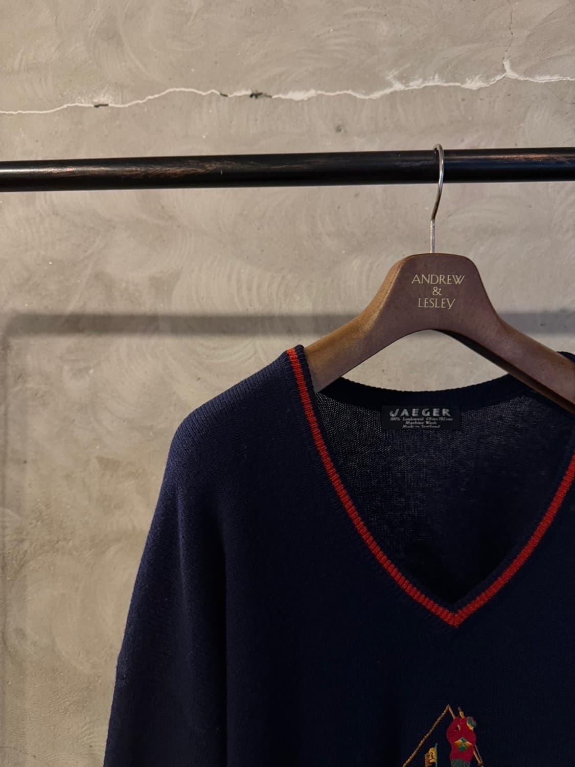 JAEGER 브이넥 니트 남성100-105 상품이미지3