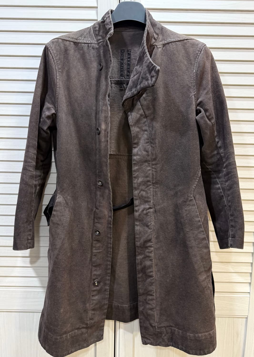 Rick Owens 아카이브 캔버스 벨티드 코트 Limo 2011 상품이미지2