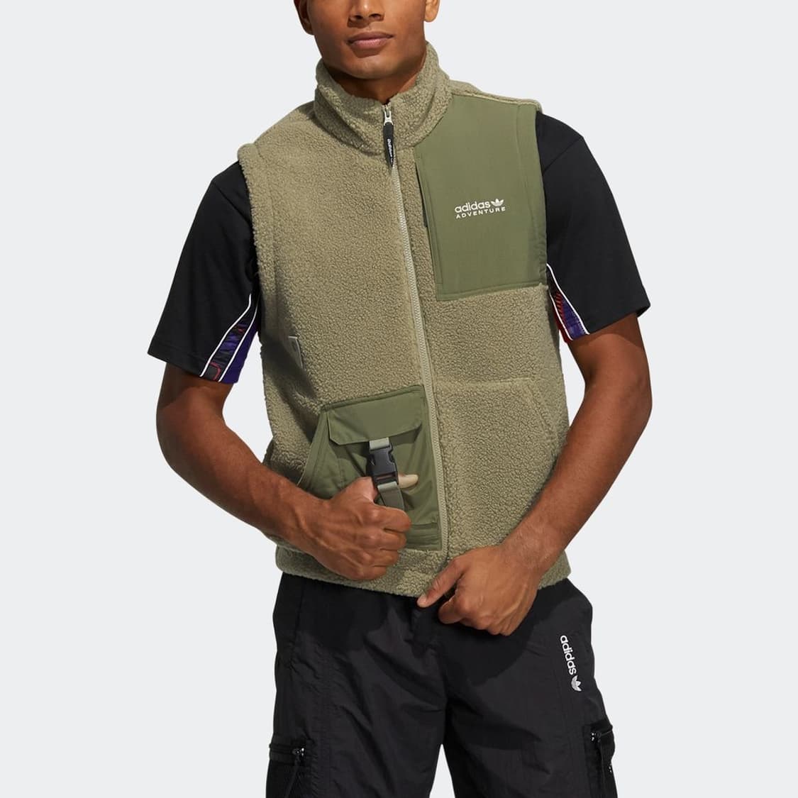 아디다스 어드벤쳐 쉐르파 후리스조끼 베스트 (XL) 상품이미지9