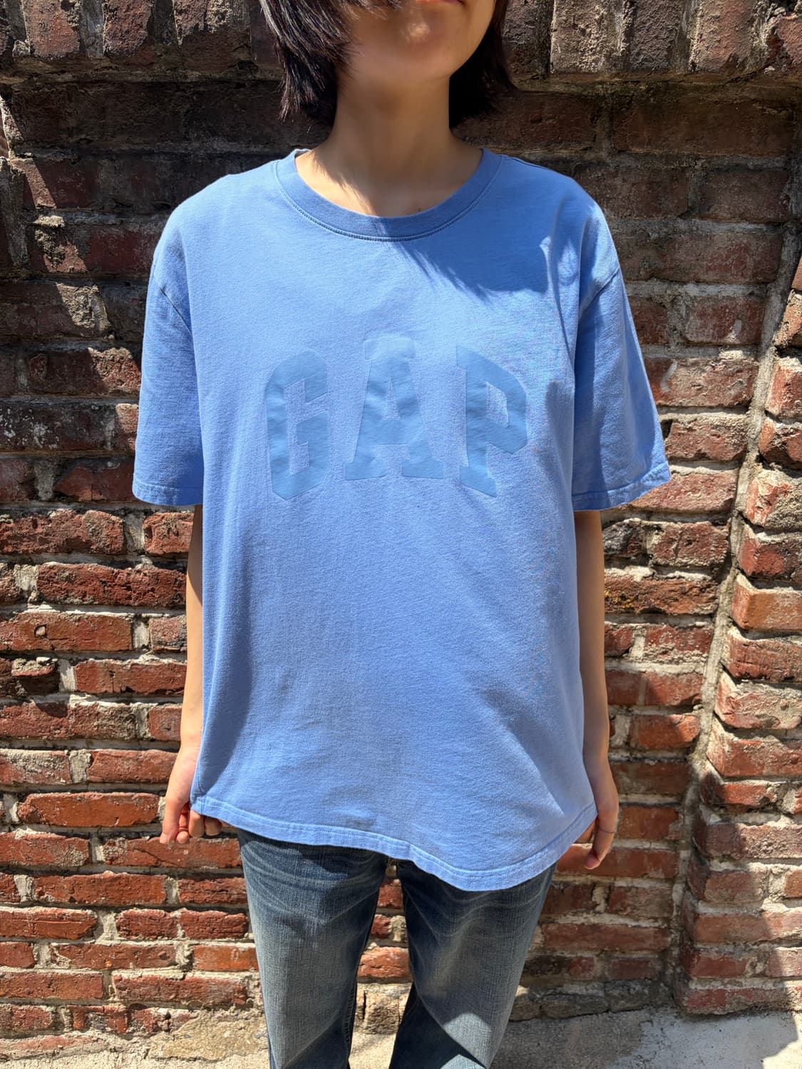 GAP 스카이블루 로고 반팔 티셔츠 XL  상품이미지1