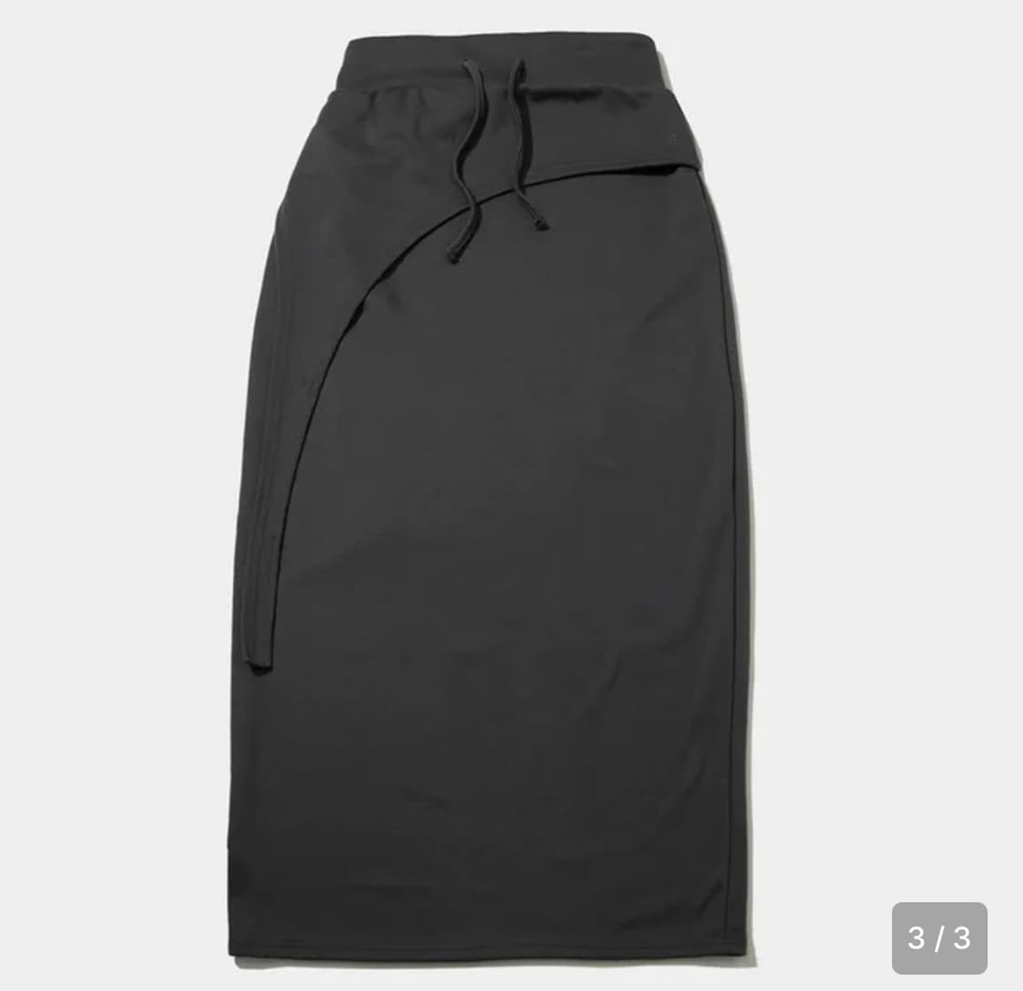 플레이스 스튜디오 언발란스 레이어드 밴딩 롱스커트 상품이미지1