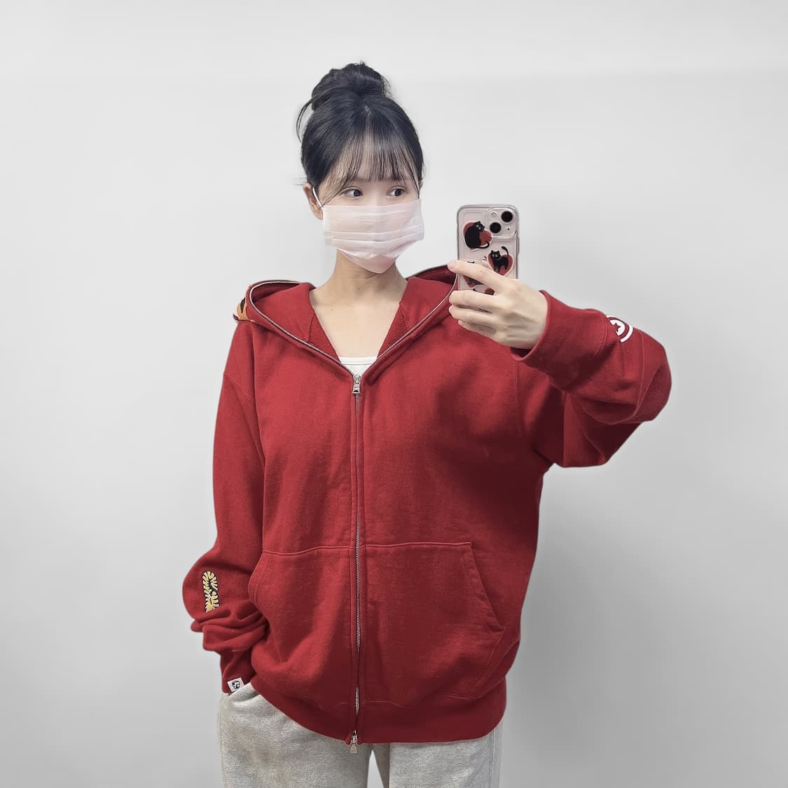 베이프 Bape 타이거 풀 후드집업 레드 상품이미지1