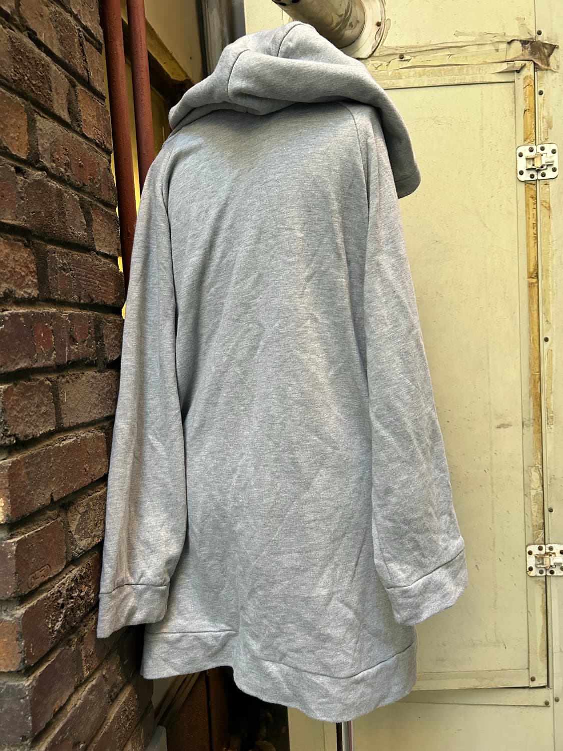 2000s JPN 드레이프 사선 스웻 후드집업  상품이미지3