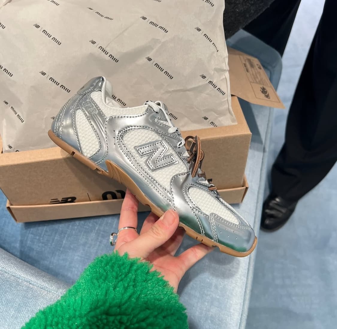 [풀박스] 미우미우 뉴발란스 실버 38 상품이미지1