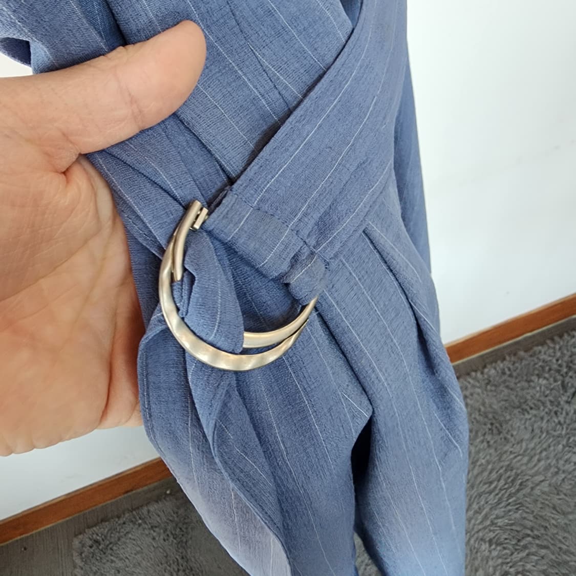 KL by LYNN 벨트 원피스 블루 상품이미지4