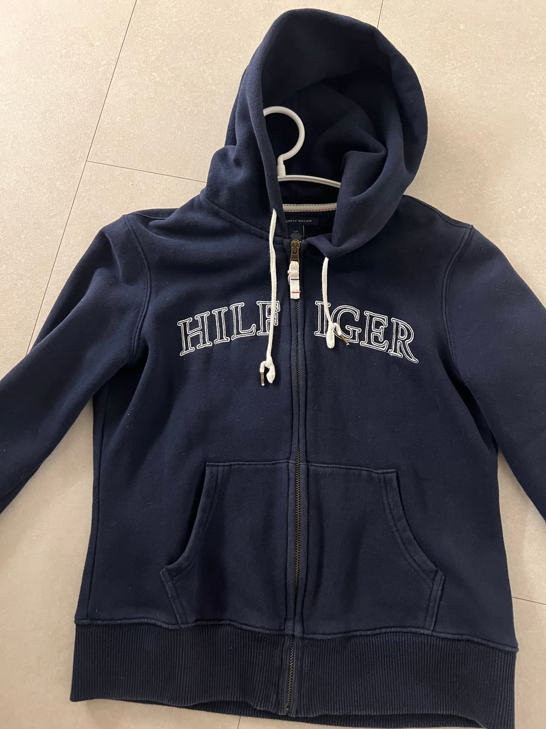타미힐피거 네이비 빅로고 후드집업 상품이미지1