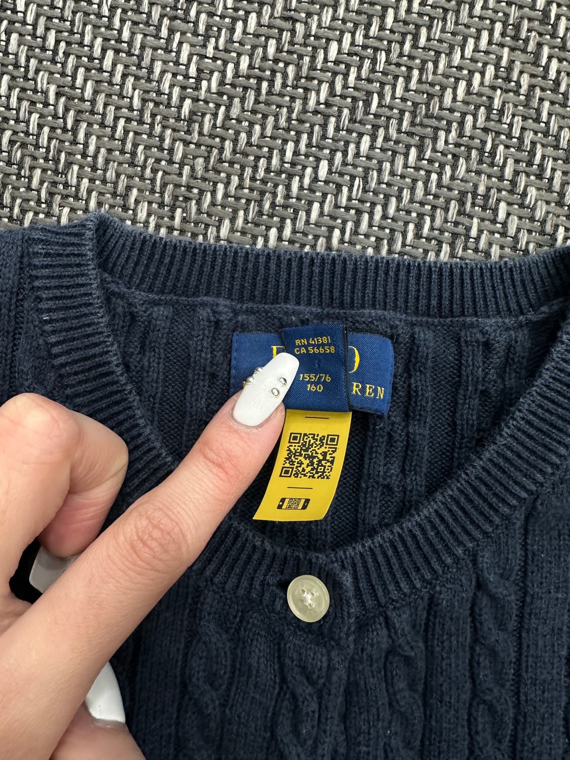 폴로 니트 가디건 네이비 상품이미지5