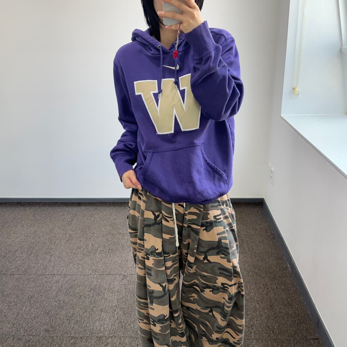 Nike 나이키 W로고 퍼플 후드티 상품이미지1