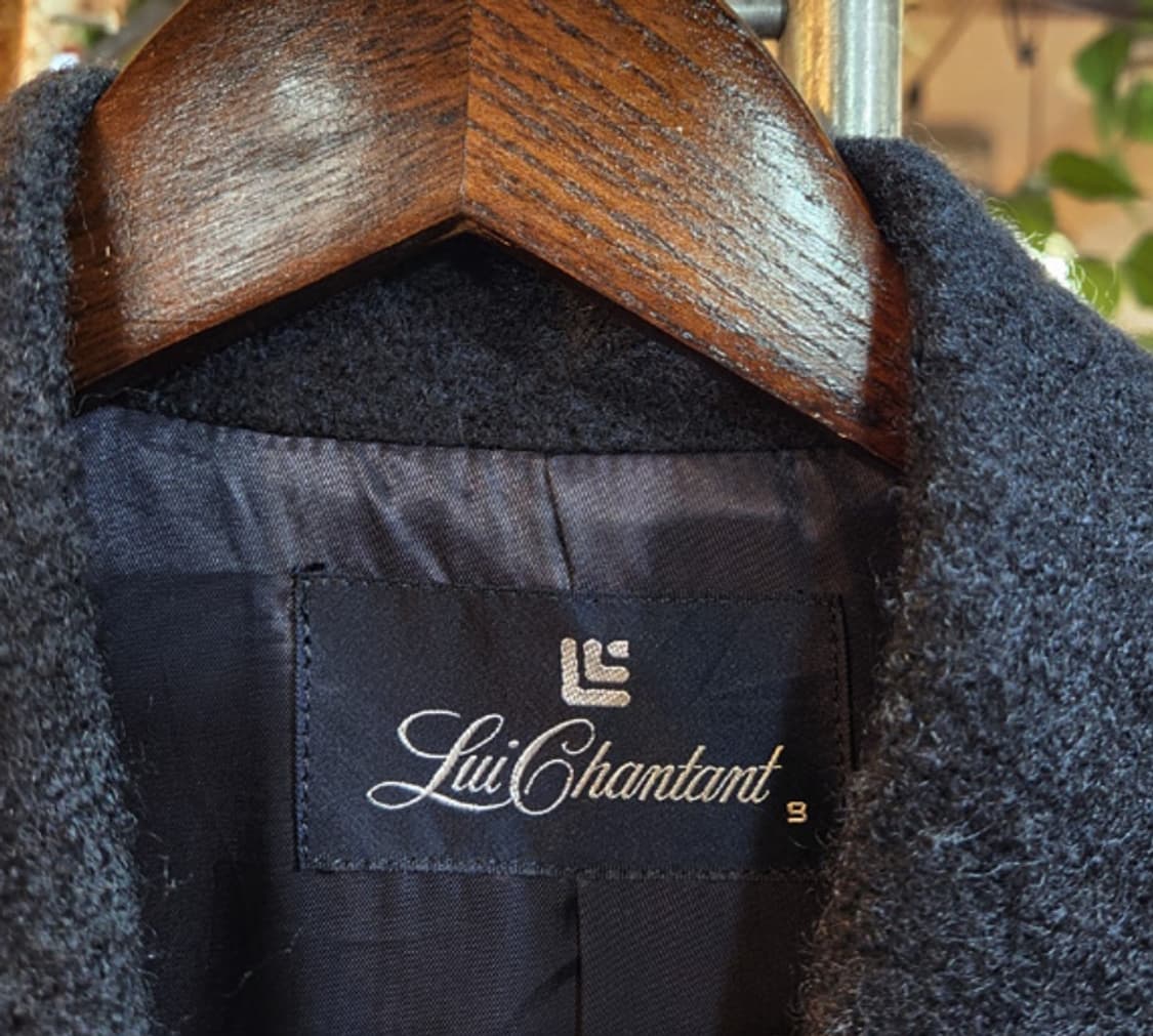 Lui chantant 도톰한 캐시미어 울 블렌드 블랙 롱 코트 상품이미지4