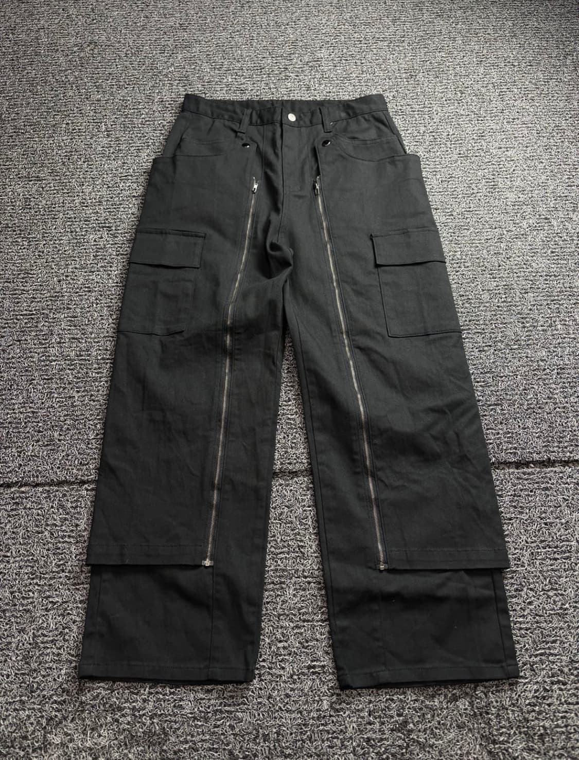 빈티지 아카이브 디테일 패널 카고 팬츠 블랙 4167 상품이미지2