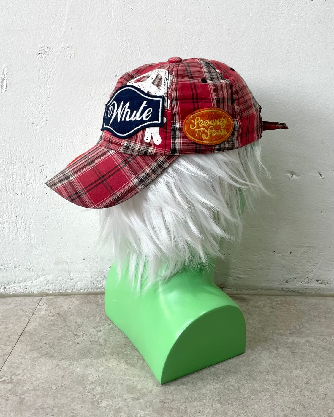 Red checkered wappen cap 상품이미지3