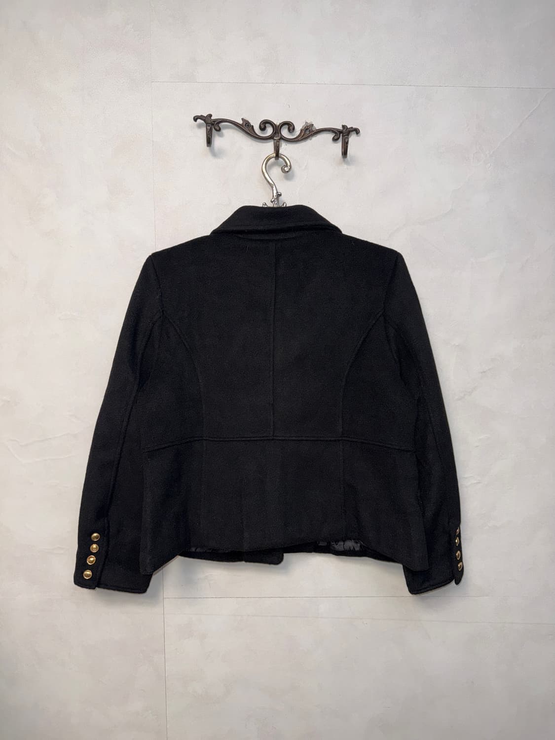 Black wrap cape button jacket  상품이미지4