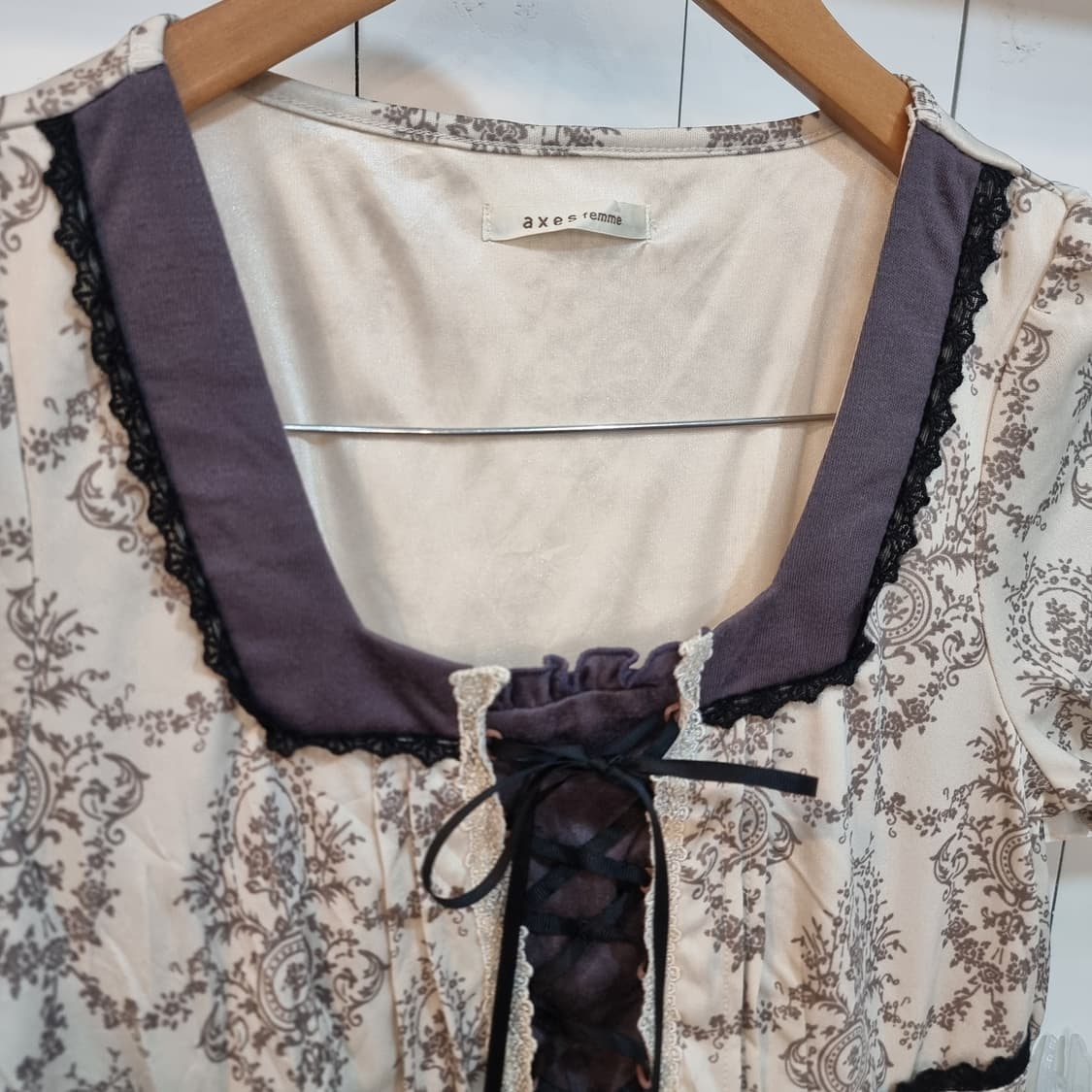 axes femme(악시즈팜) 토왈(유럽풍) 프린트 원피스 상품이미지4