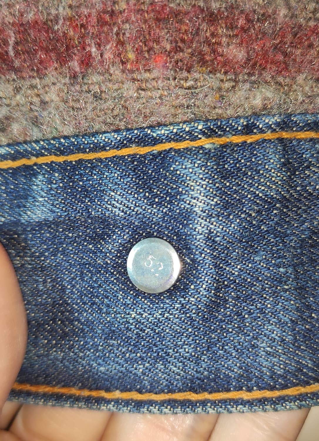 70s 리바이스 데님자켓 블랭킷 안감 작은사이즈 상품이미지8