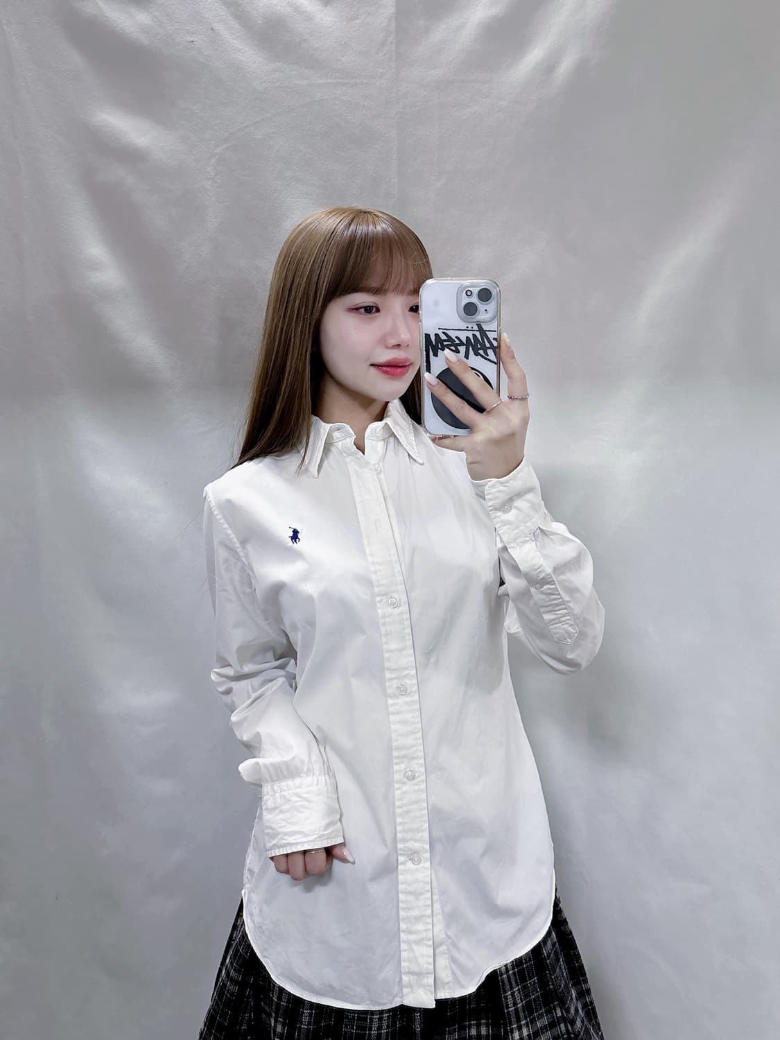 폴로 랄프로렌 네이비포니 화이트 셔츠  상품이미지1