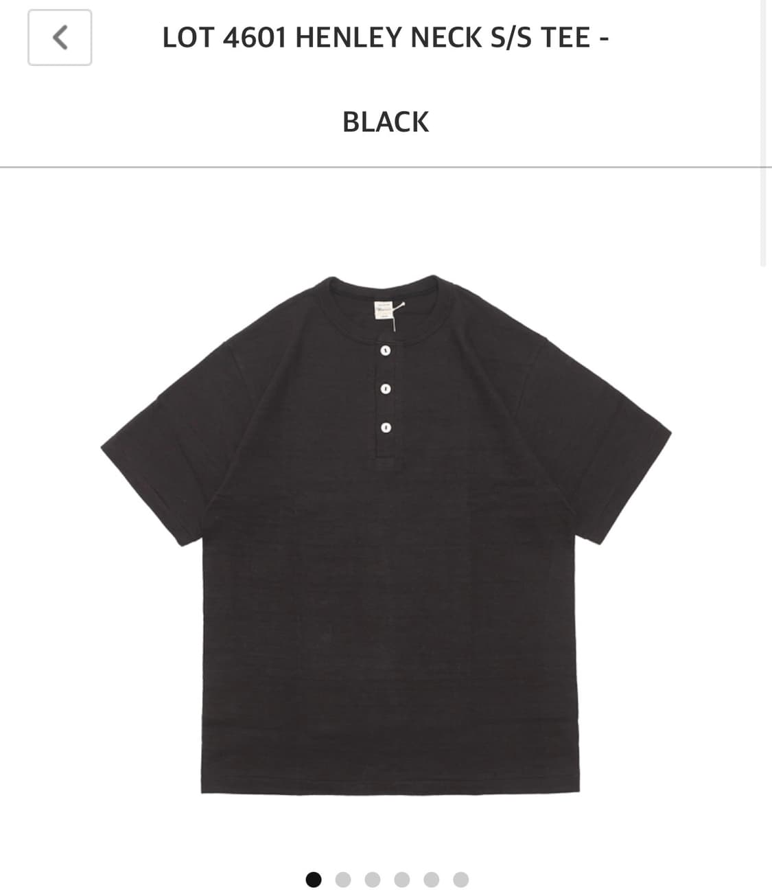 WAREHOUSE&CO. LOT 4601 HENLEY NECK T BLA 상품이미지1