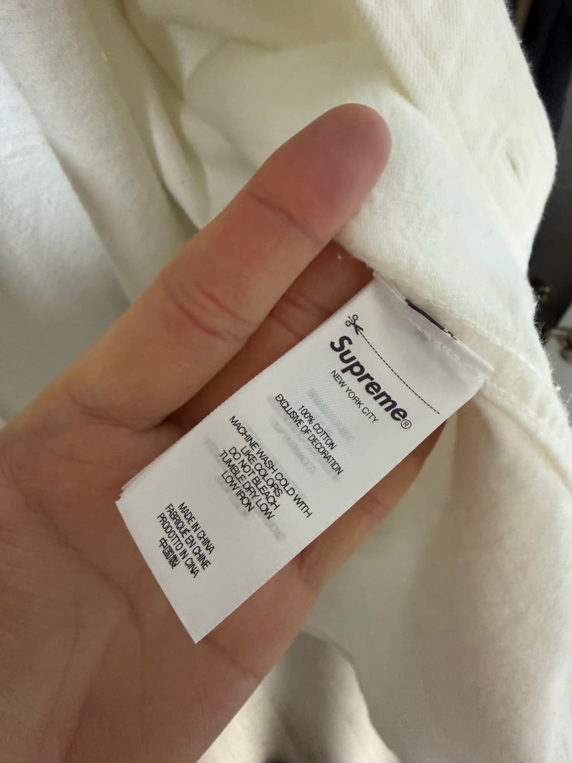 슈프림 24fw 스몰박스 셔츠 화이트 L 상품이미지3