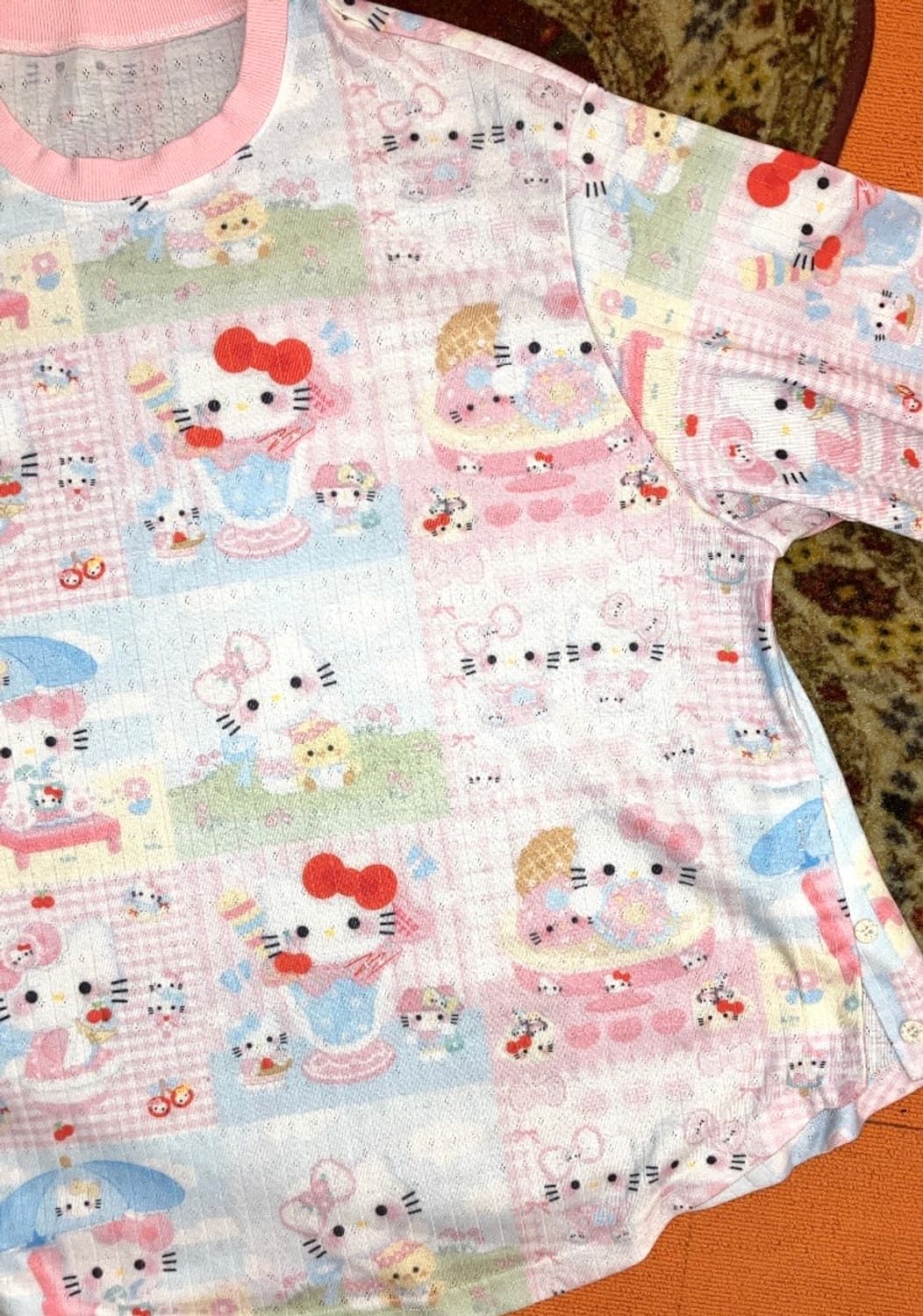 키티 니트 반소매 티셔츠 상품이미지3