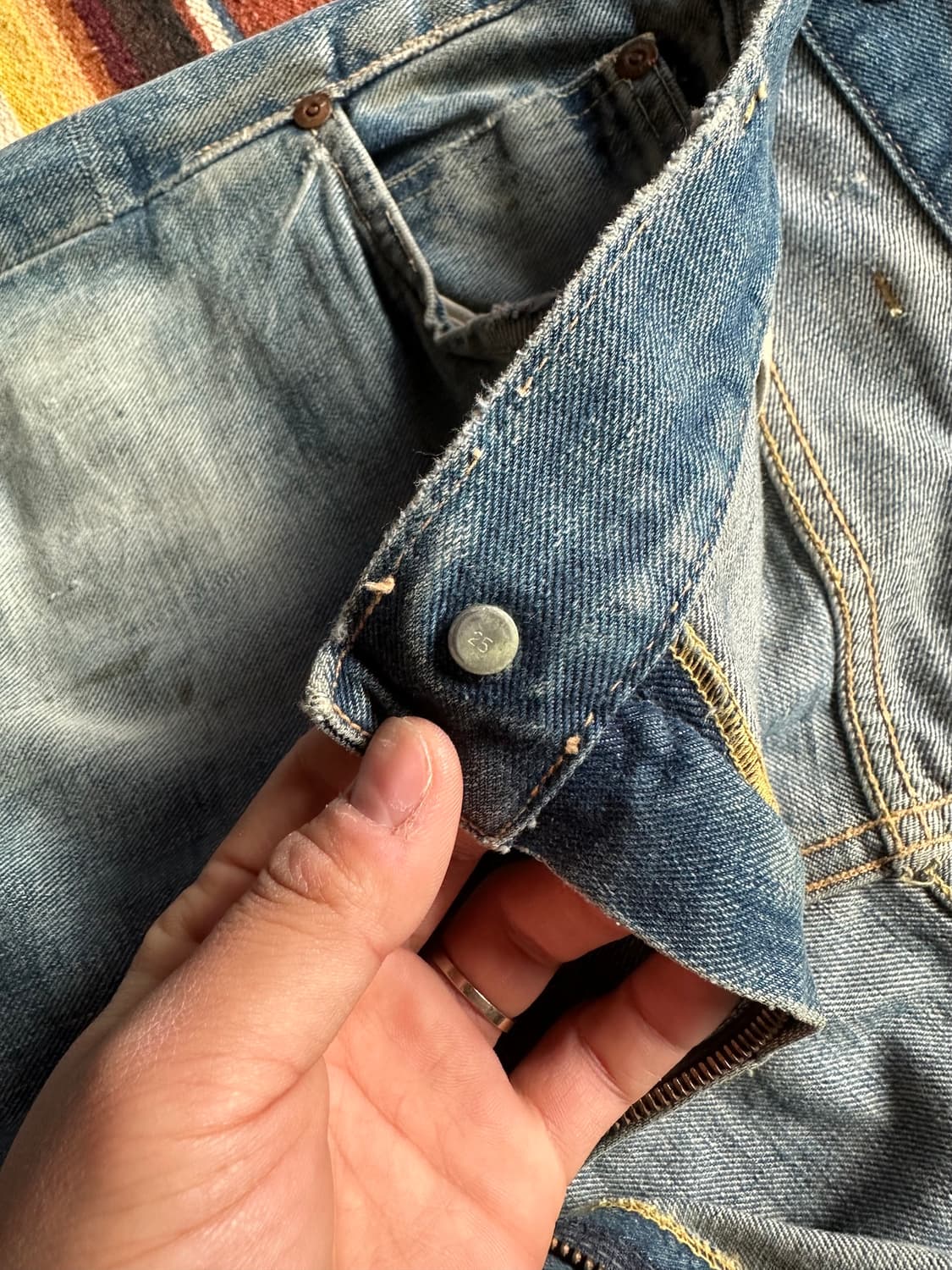 60s USA LEE 101z Selvedge Denim Pants 상품이미지8