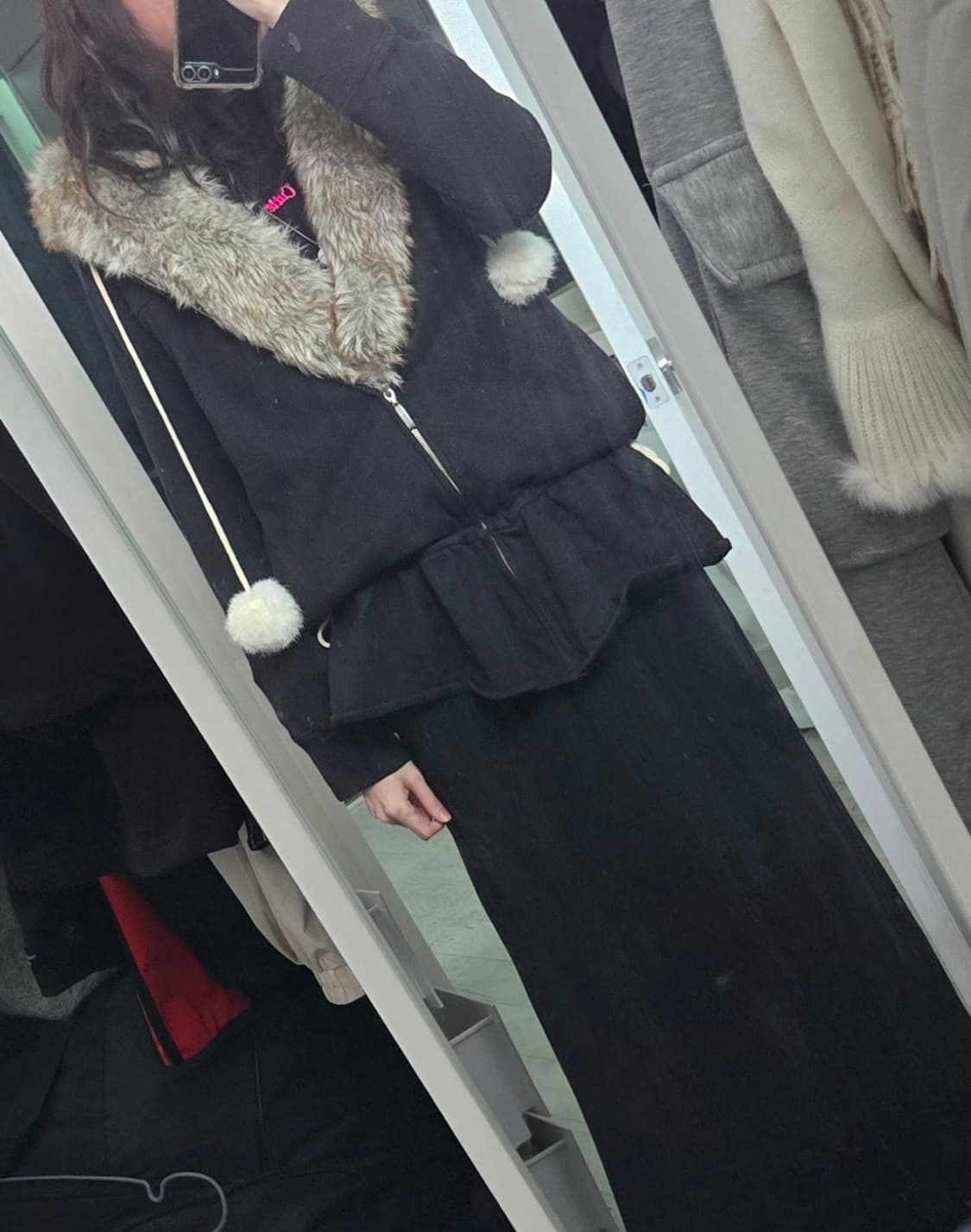 퍼 방울끈 아우터 상품이미지3