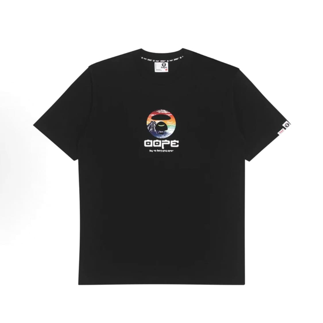 에이프 AAPE 마운틴 THEME 블랙 티셔츠 상품이미지3