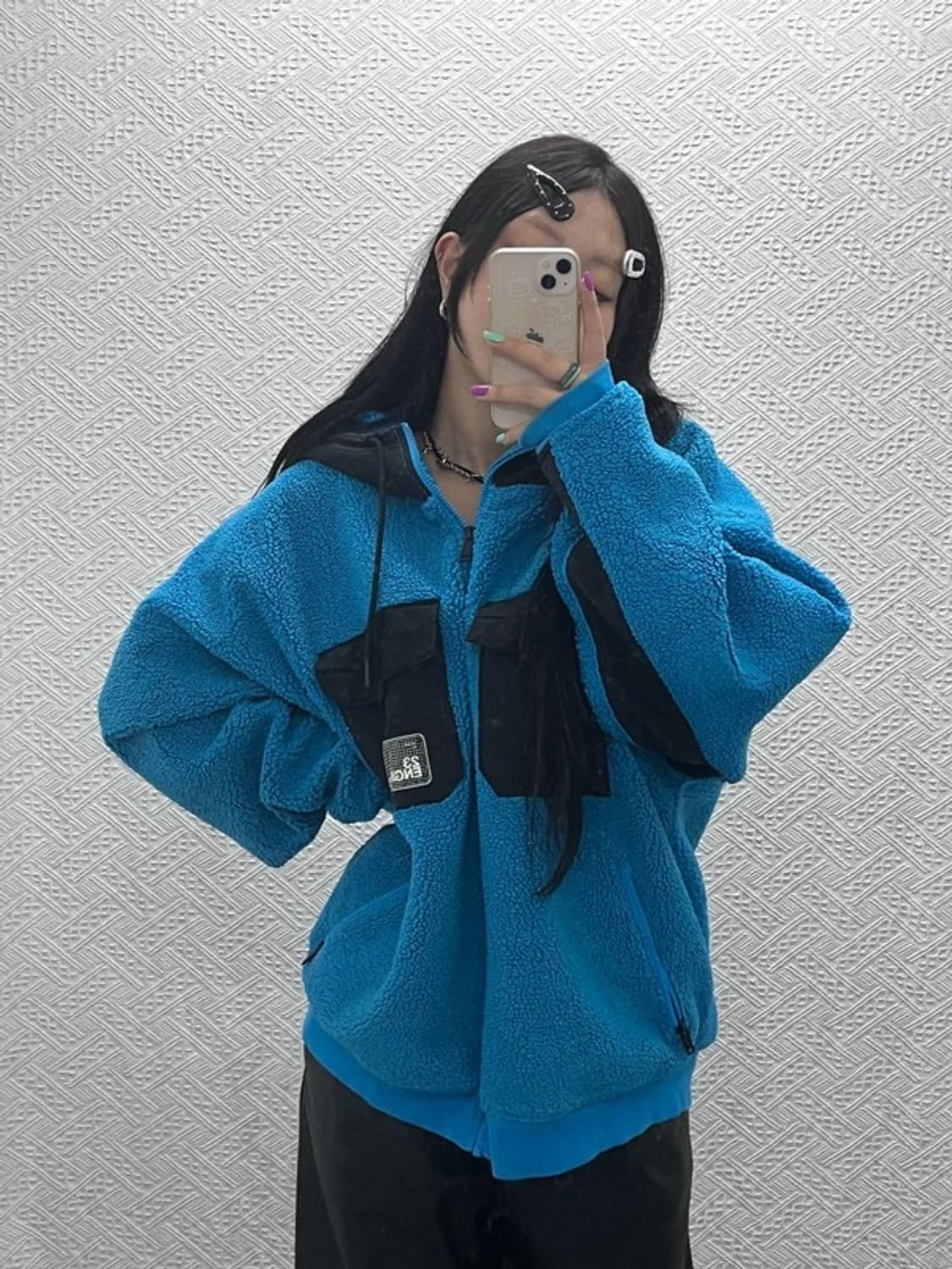 조던 엔지니어드23 비비드 블루 쉐르파 후리스 4XL C07007 상품이미지1