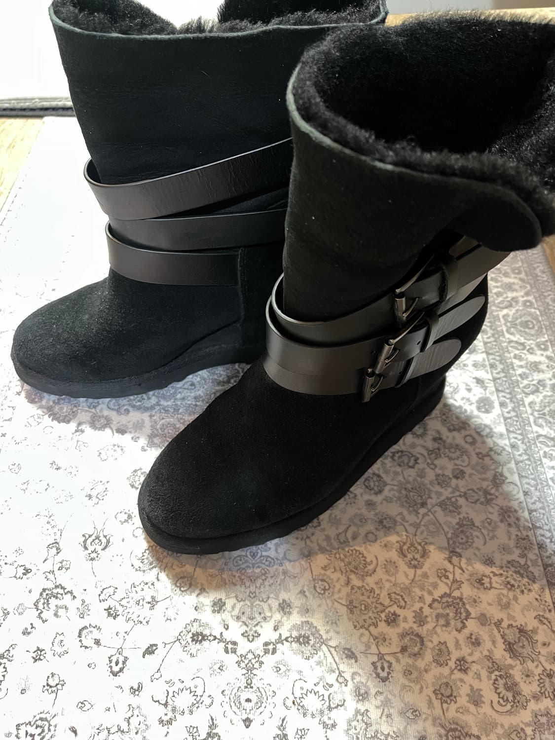 230 Ash 아쉬 히든 웨지 스웨이드 멀티 버클 부츠 상품이미지4