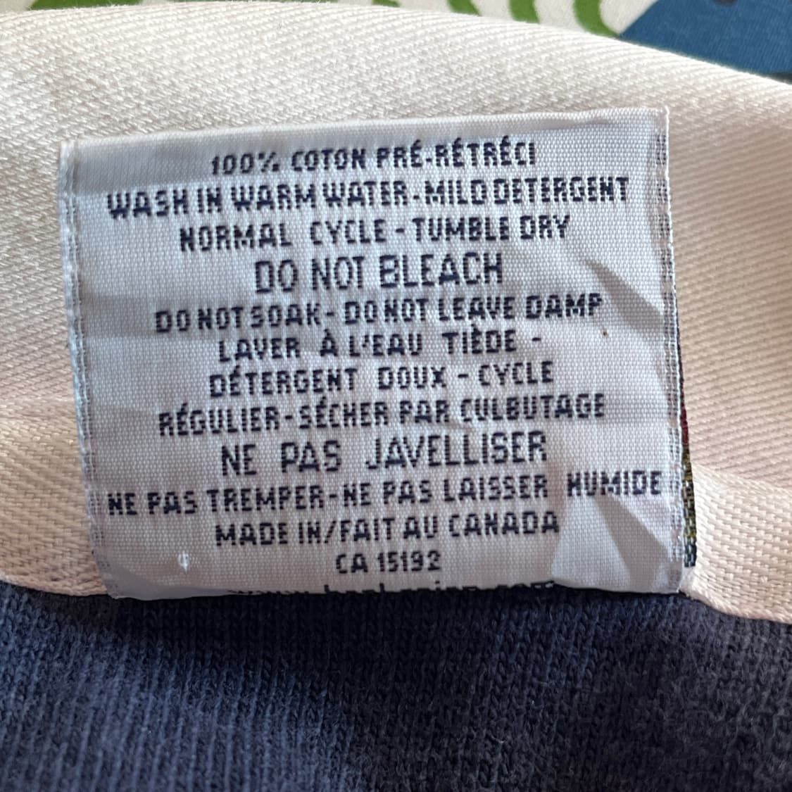 M) 90s 바바리안 Made in Canada 럭비 셔츠 네이비 상품이미지9