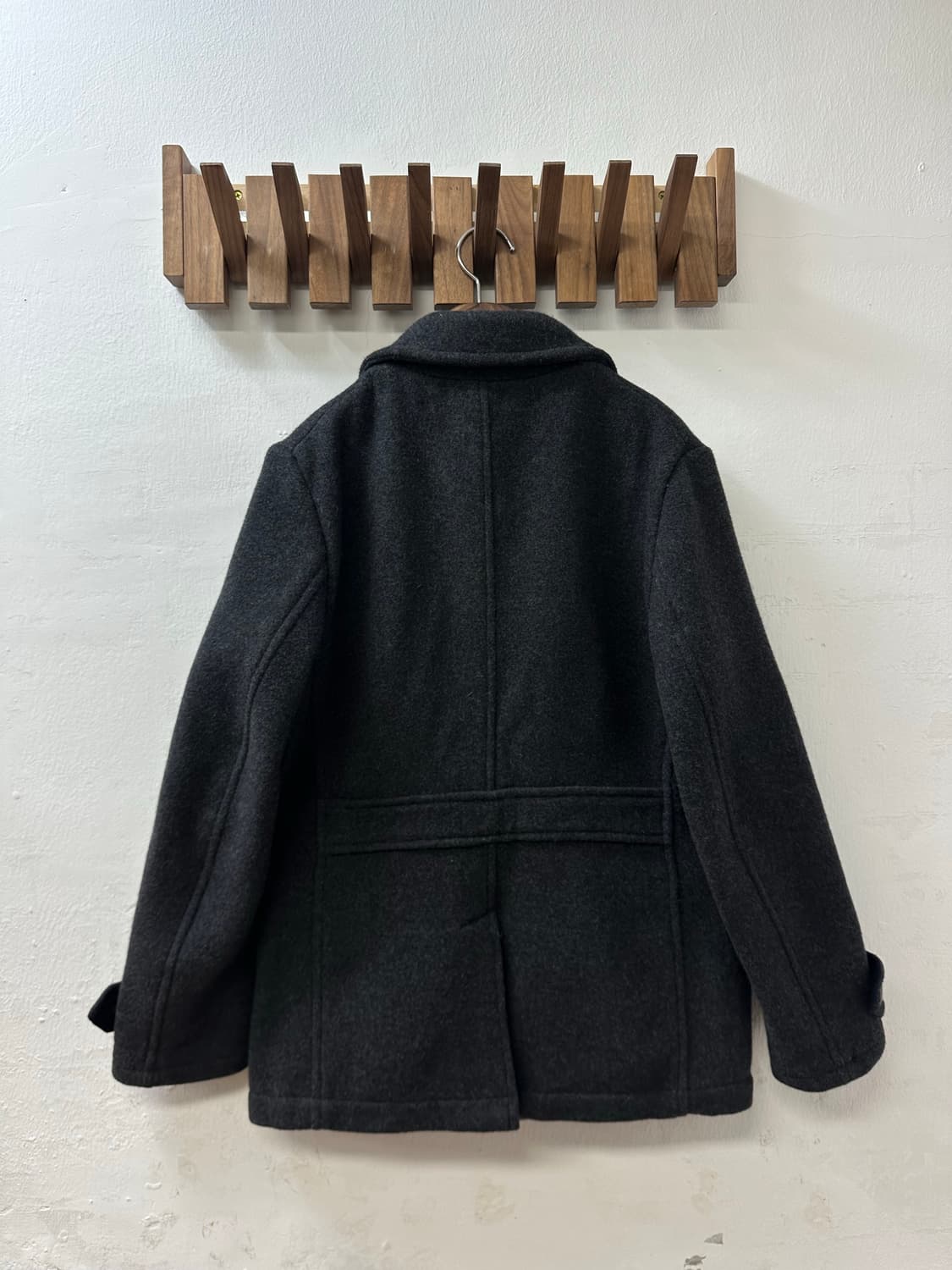 일본빈티지 울 더플 빵 단추 버튼 하프코트 상품이미지4