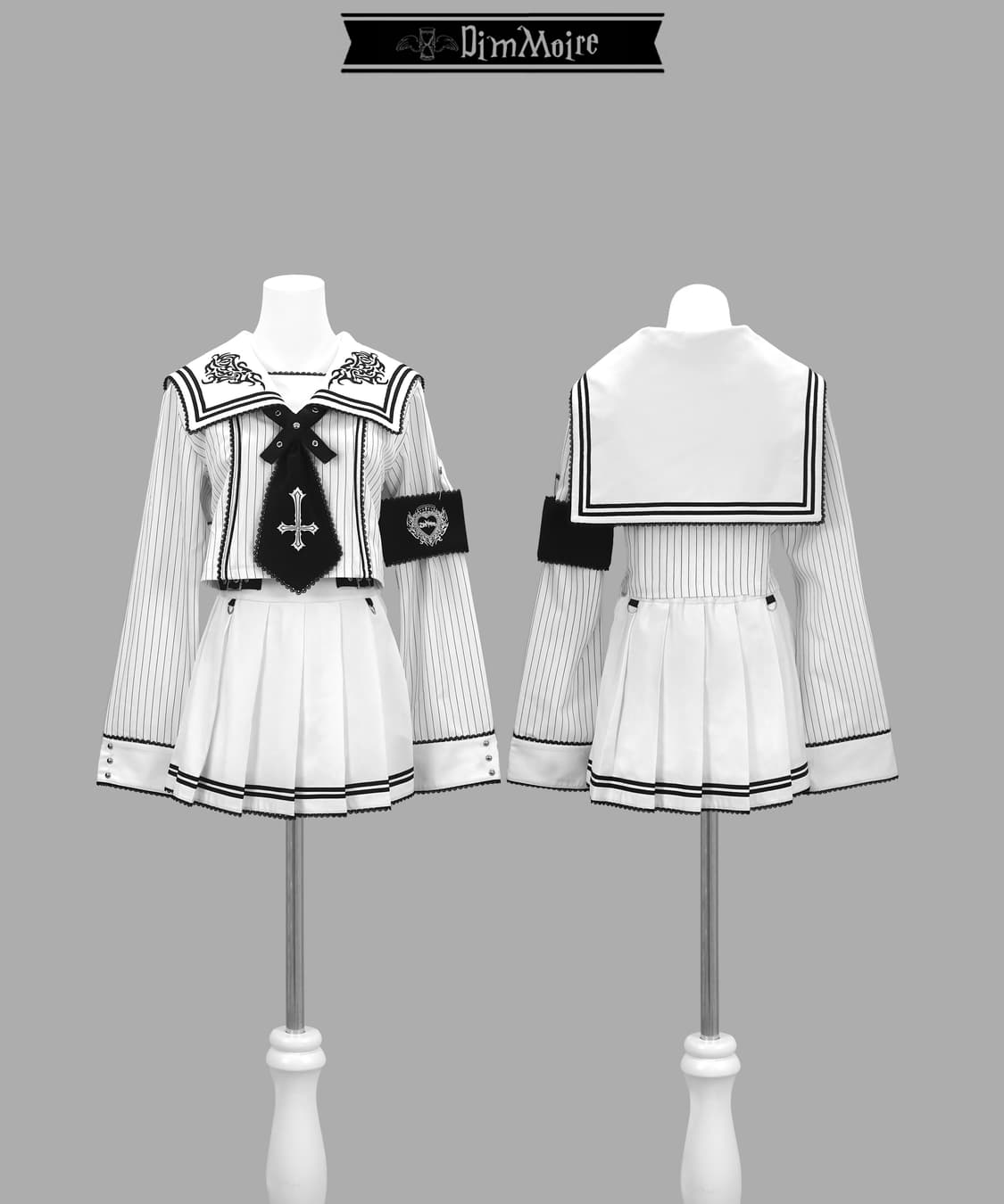 dimmoire 딤모아르 학원 세일러 셋업 화이트 M 상품이미지1