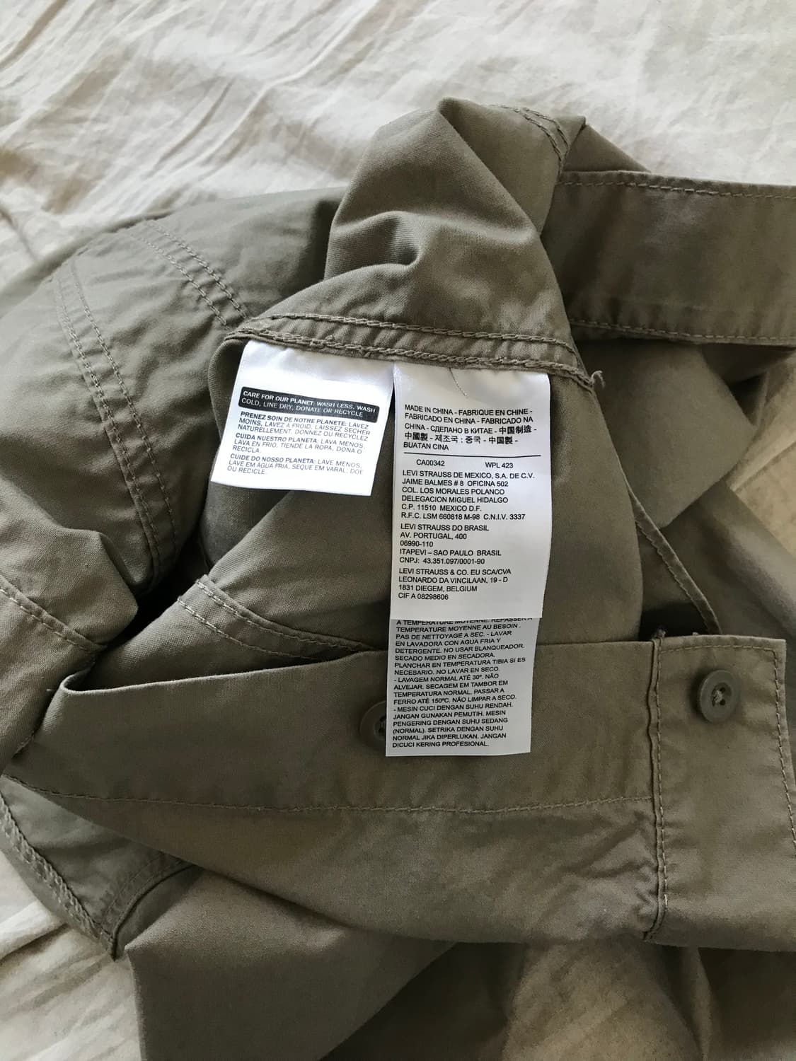 리바이스 베이지 트러커 셔츠 자켓 상품이미지8