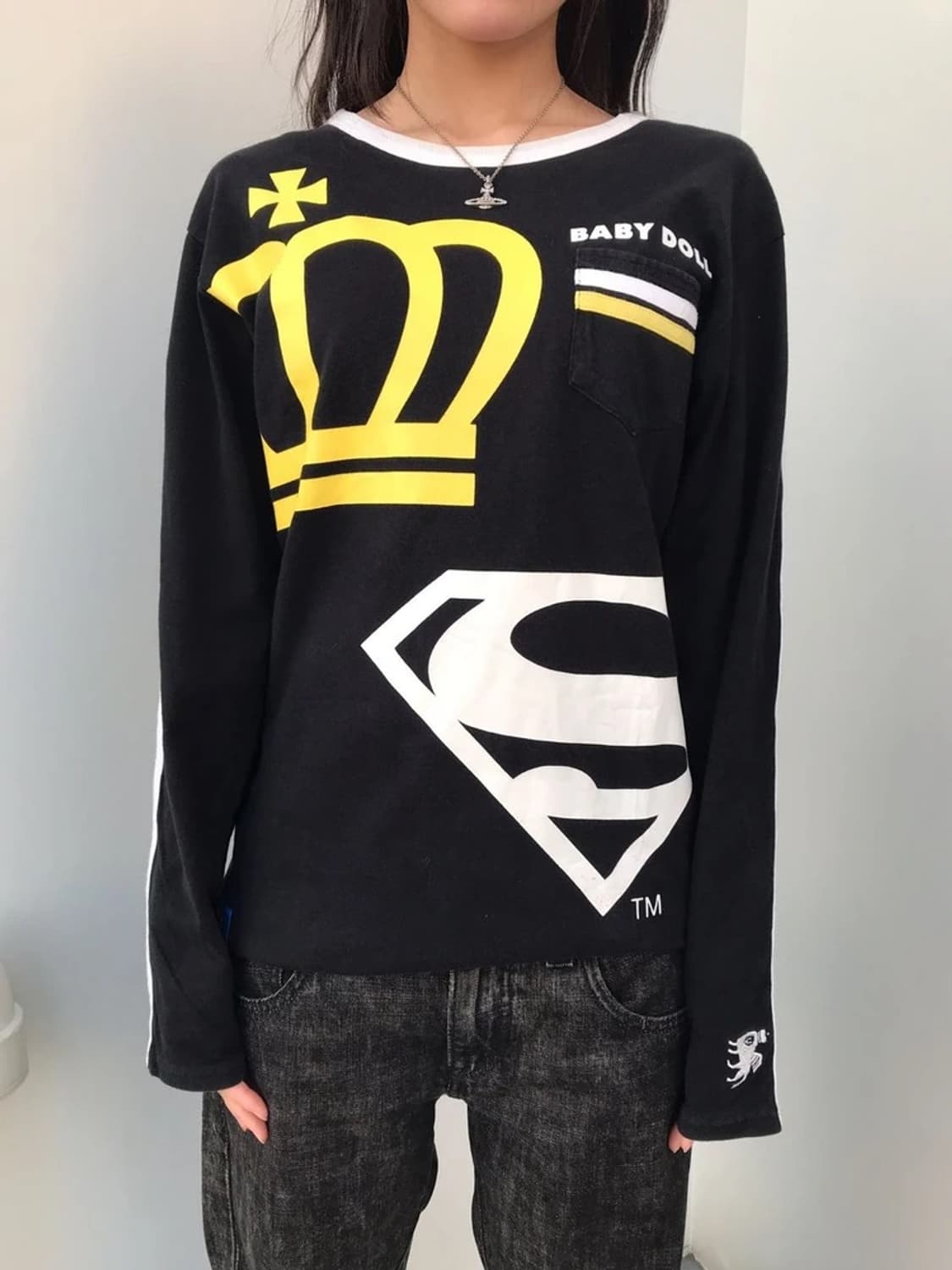 Superman X Baby Doll Graphic Tee 상품이미지3