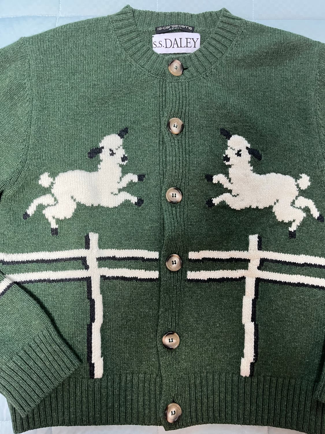 [m] ss daley 지디 최우식 착용 가디건 그린 상품이미지5