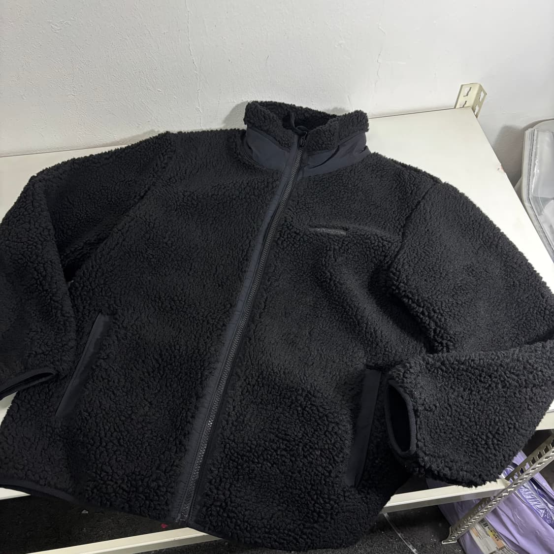M 95-100 디키즈 블랙 기본로고 플리스자켓 상품이미지1