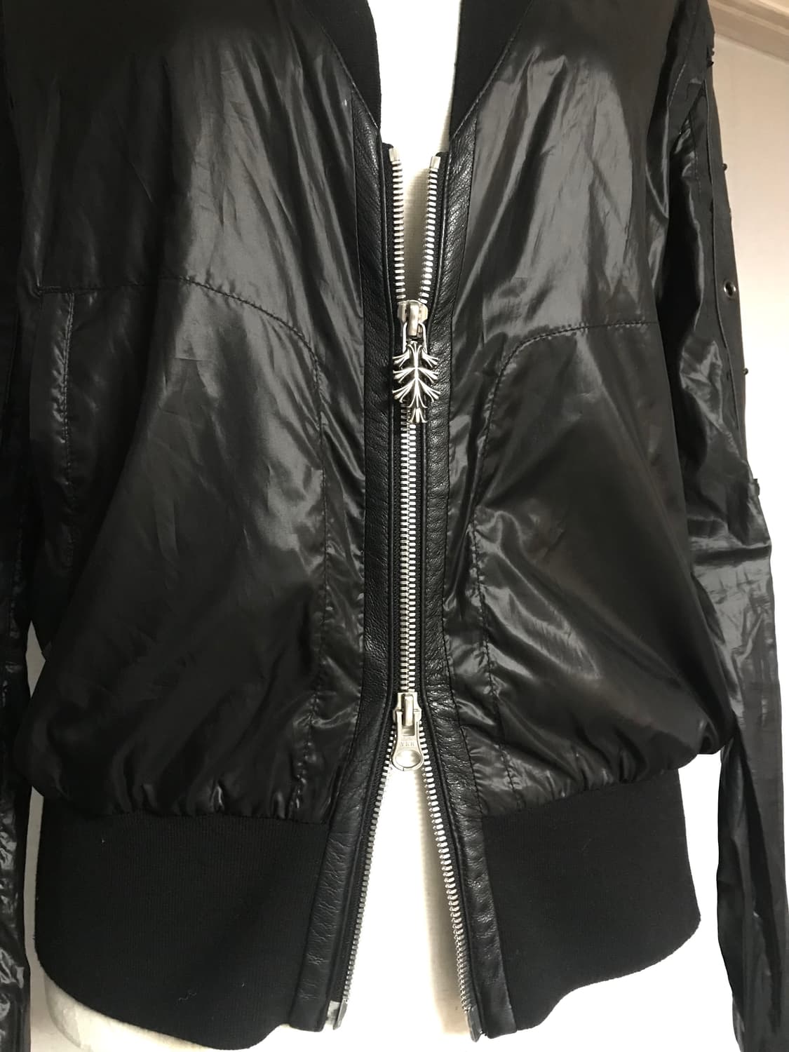 Grommet Sleeve Bomber Jacket 상품이미지3