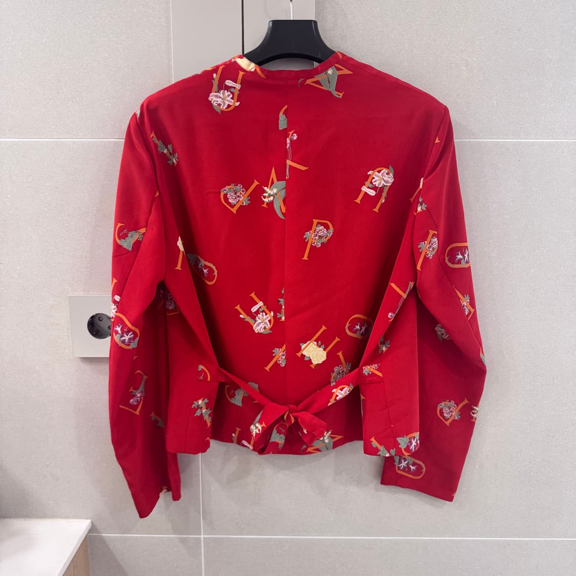 핑크하우스 레드 패턴 블라우스 상품이미지3