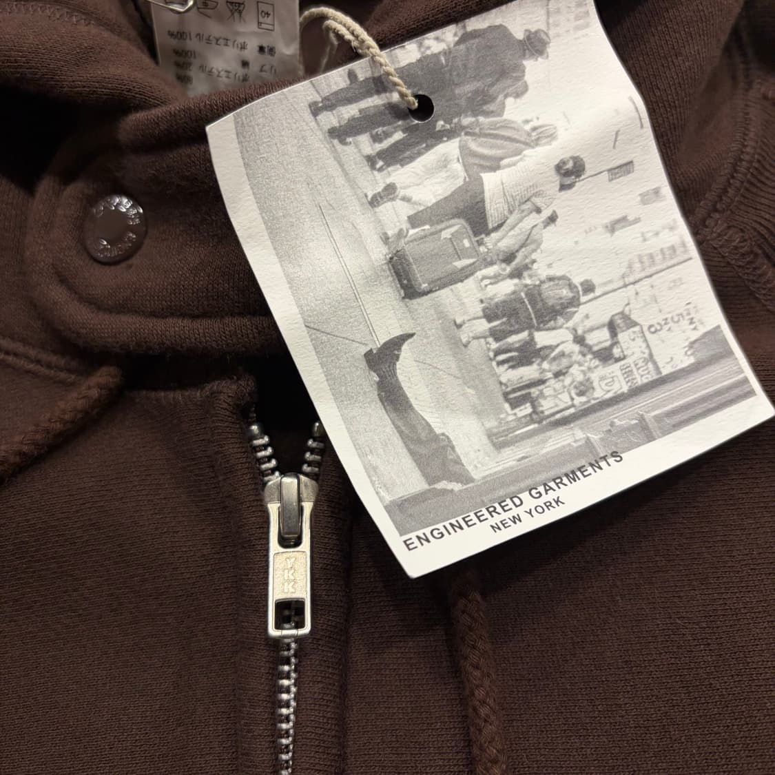[L] 엔지니어드가먼츠 브라운 컬러 라인 후드집업 B690 상품이미지4