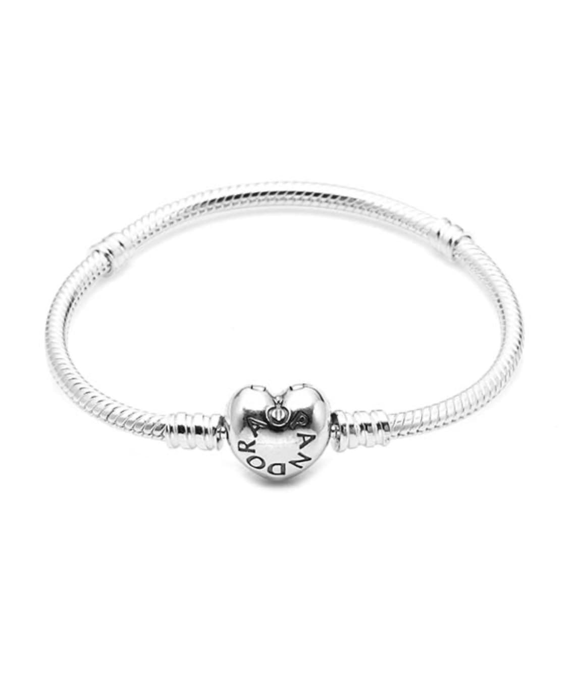 판도라 모먼트 하트 클래습 스네이크 체인 실버 팔찌 상품이미지2