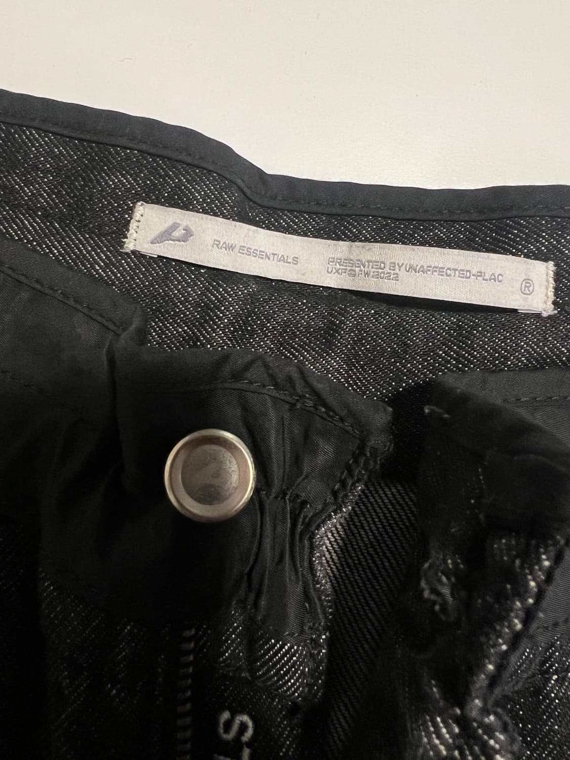 언어펙티드 X 플랙 드로우스트링 루즈 데님 블랙 상품이미지4