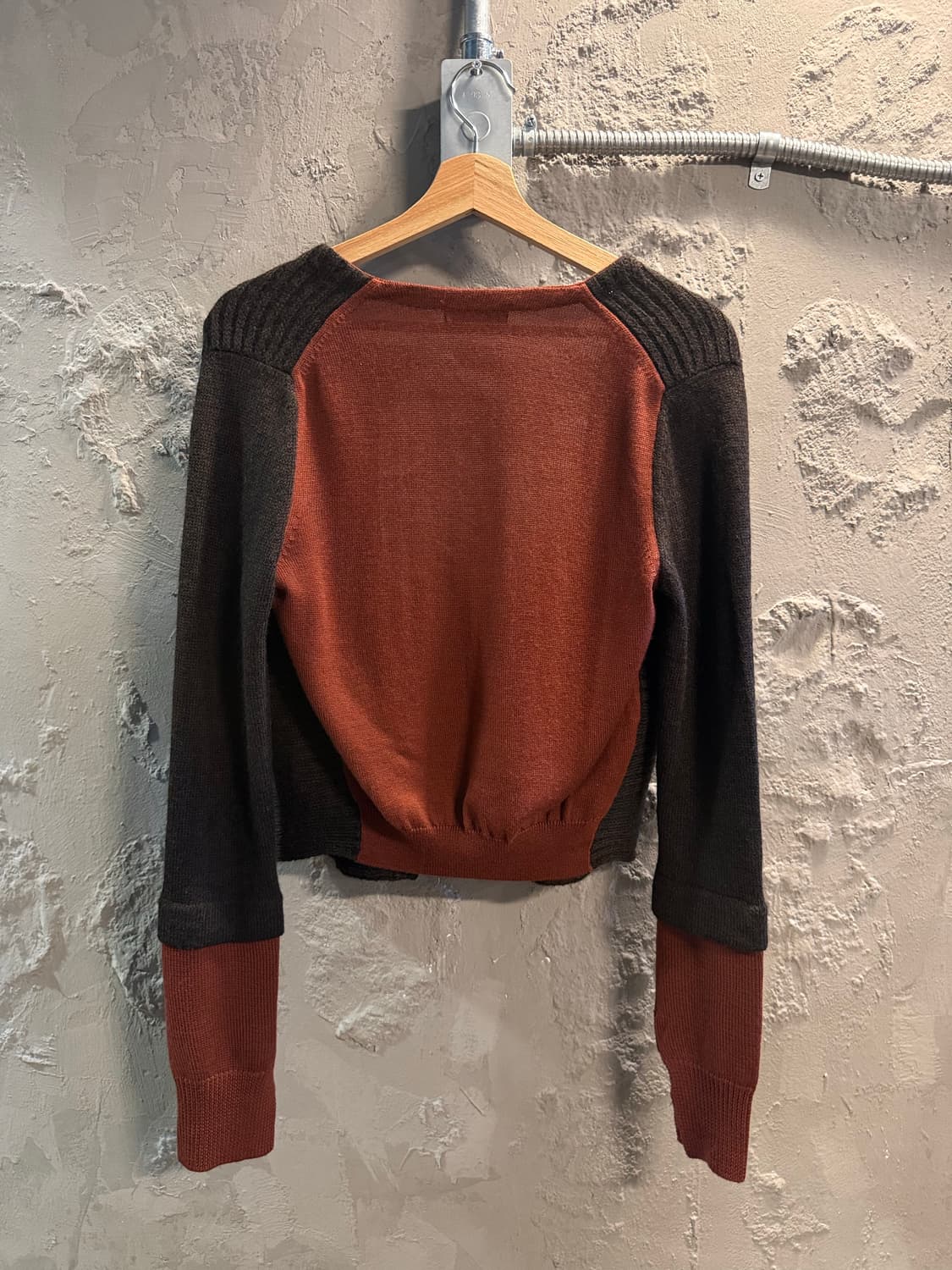 F 시스템 SYSTEM 레이어드 니트 가디건 브라운 상품이미지6