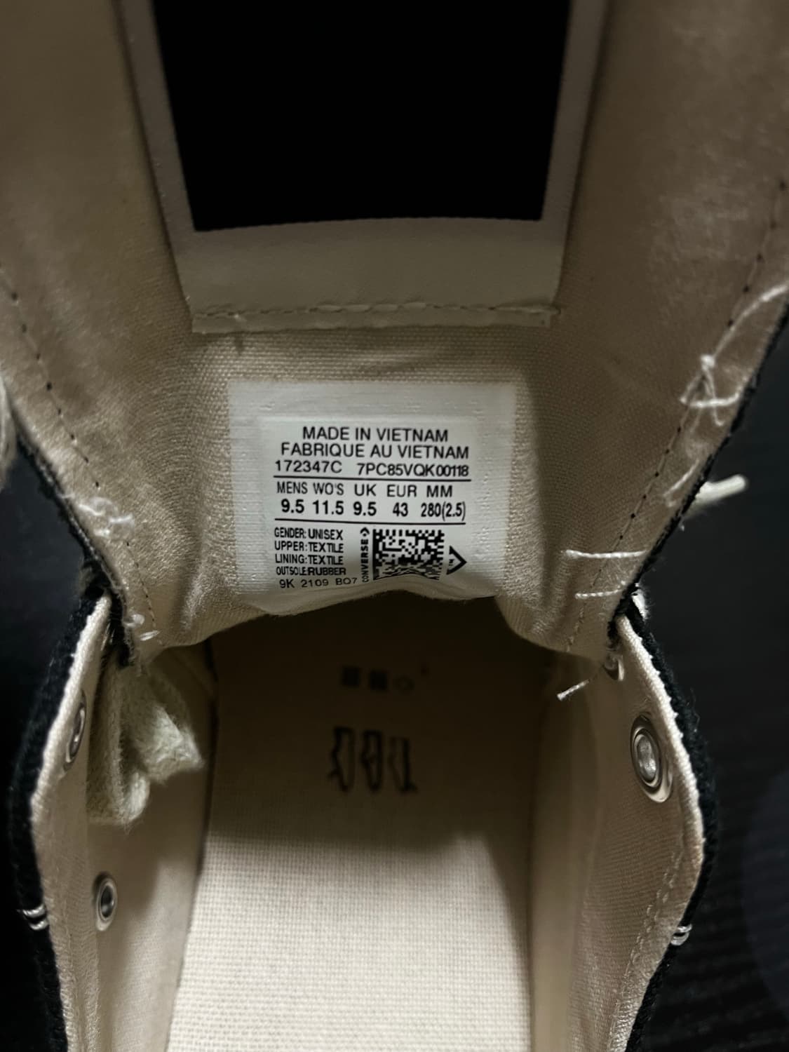 컨버스 X 다크쉐도우 다크스타 척70 로우 상품이미지7