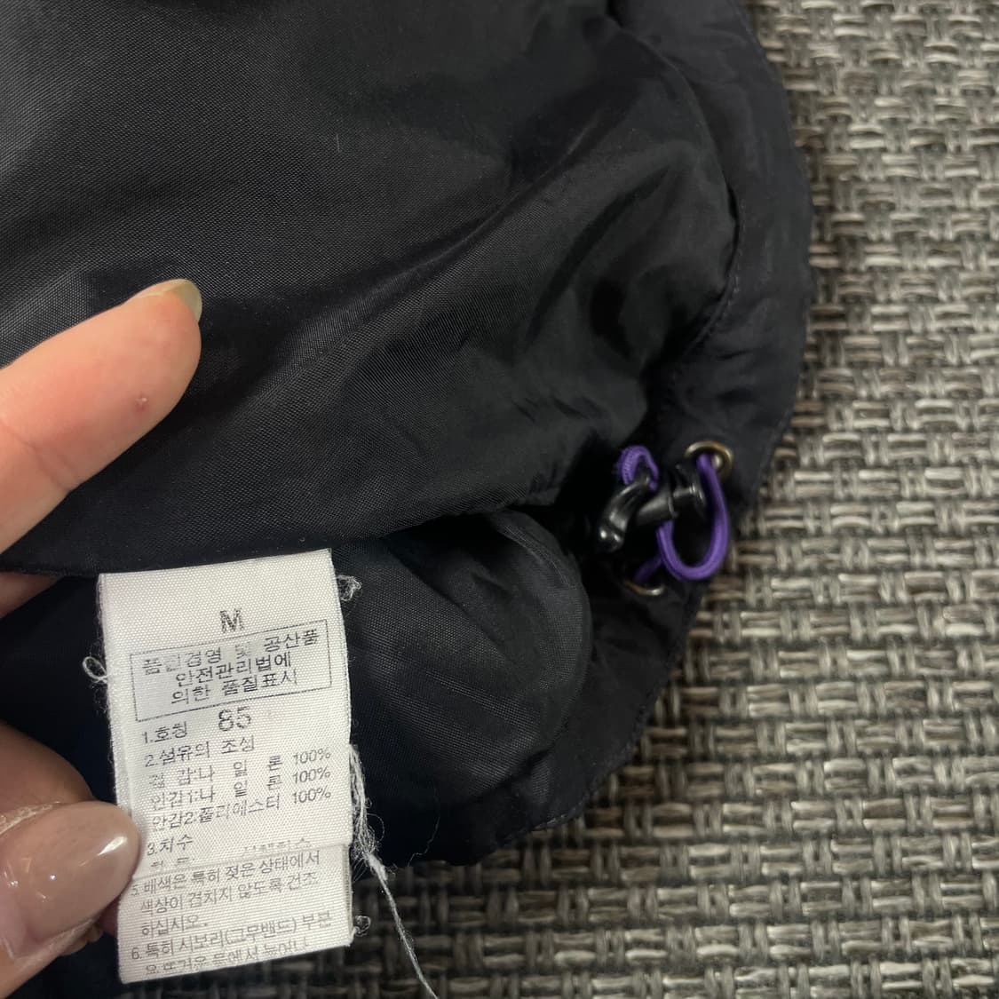 노스페이스 퍼플로고 블랙 나일론 바람막이 자켓 85 상품이미지6
