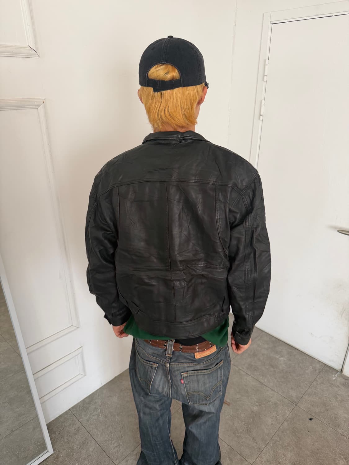 레더 봄버 자켓 상품이미지6