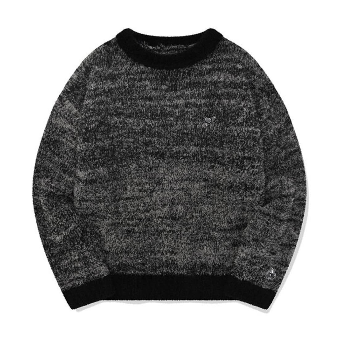 키르시 체리 텍스쳐 루즈핏 니트 블랙 상품이미지1