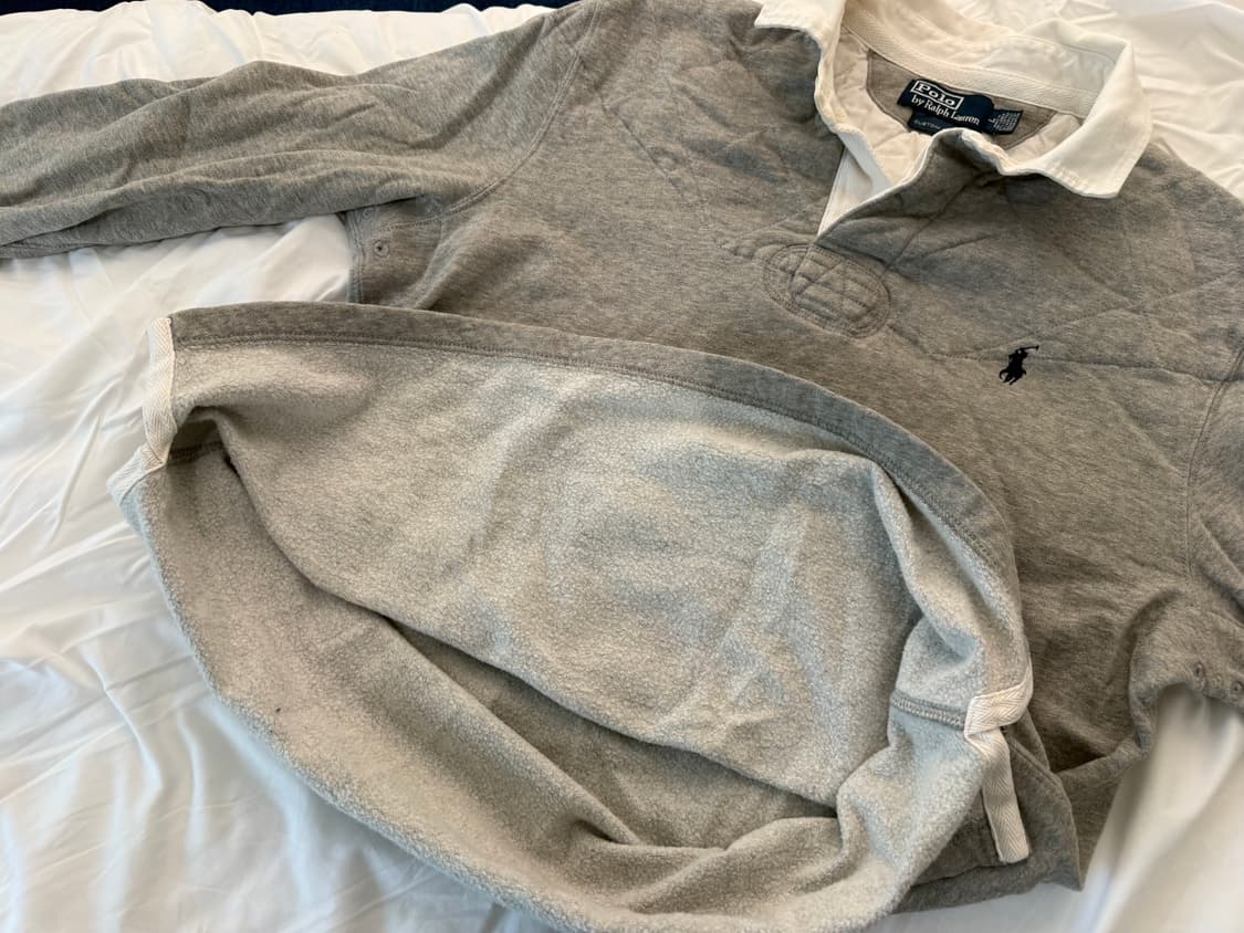 00s 폴로 랄프로렌 럭비티 럭비 셔츠 L 회색 상품이미지1