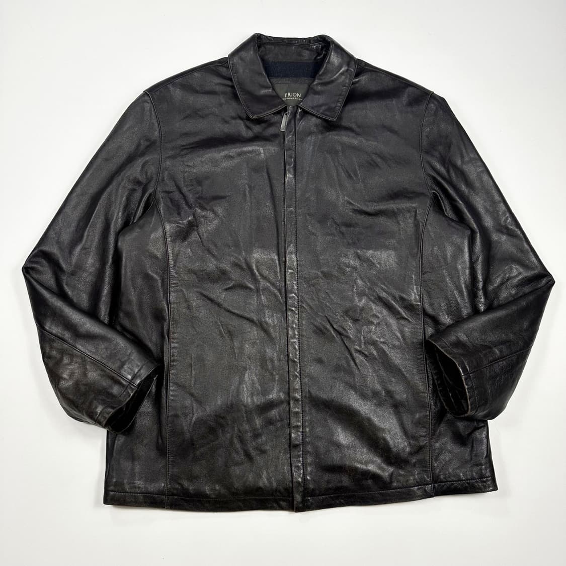 VTG 빈티지 양가죽 블랙 가죽자켓 (XL) 상품이미지2
