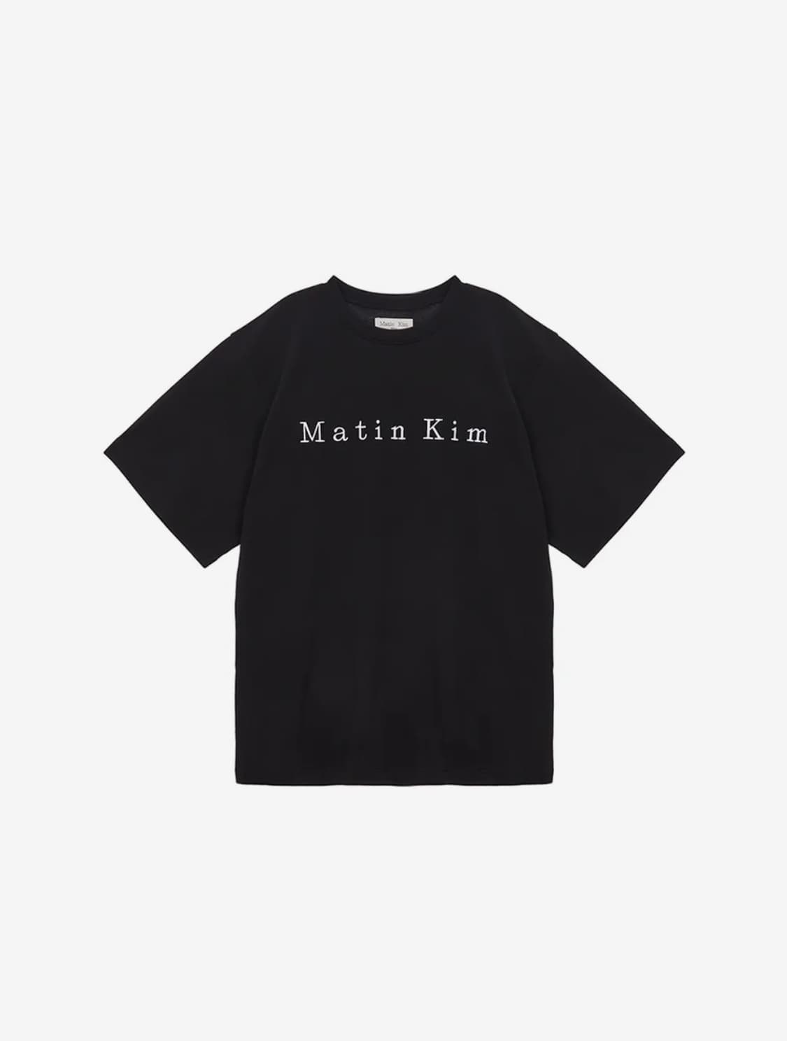 마뗑킴 MATIN EMBROIDERY LOGO TOP IN BLACK 상품이미지1