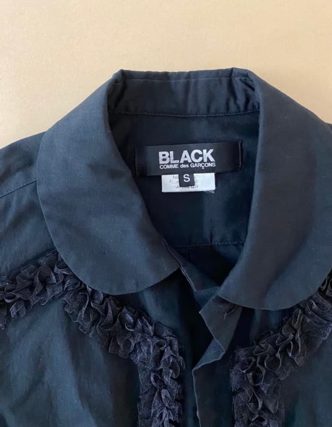 Black Comme des garcons shirt 꼼데가르송 프릴셔츠 상품이미지2
